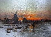 Walter Moras Winterabend china oil painting artist